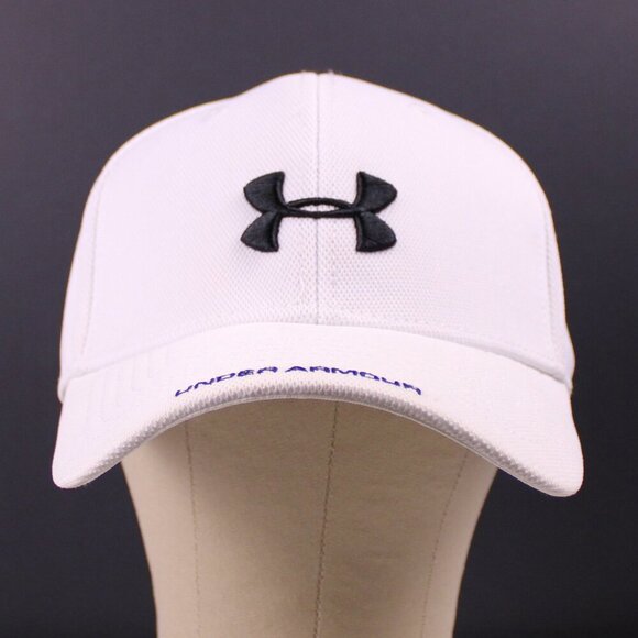 Under Armour Other - Under Armour Hat White LG Fitted Cap HeatGear Mens Athletic Golf Stretch Casual